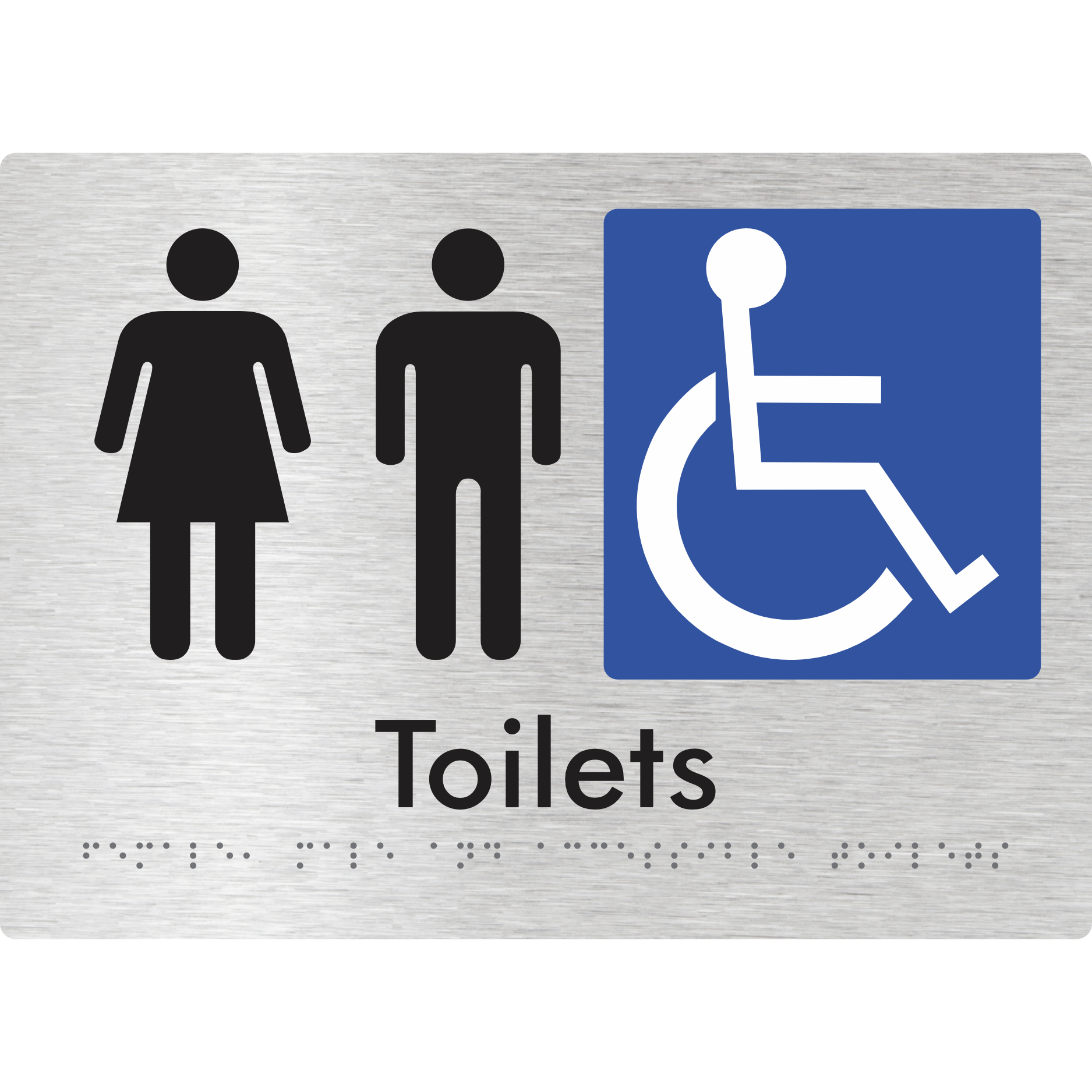 Female, Male & Accessible Toilets - Braille Tactile Signs Aust.