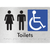 Female, Male & Accessible Toilets