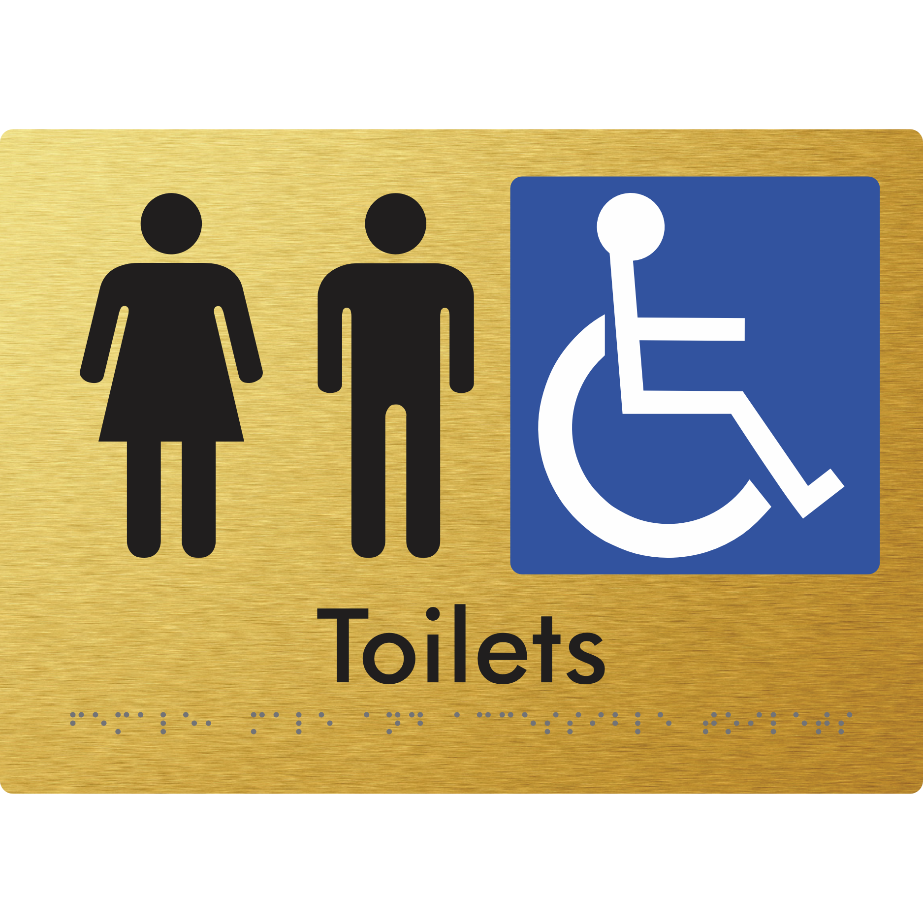 Female, Male & Accessible Toilets - Braille Tactile Signs Aust.