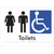 Female, Male & Accessible Toilets