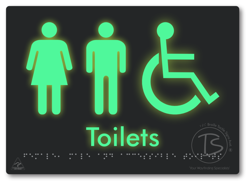 Female, Male & Accessible Toilets