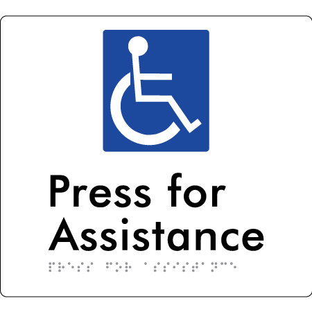 Press For Assistance - Braille Tactile Signs Aust.