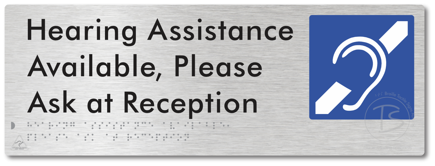 Hearing Assistance Available, Please Ask At Reception