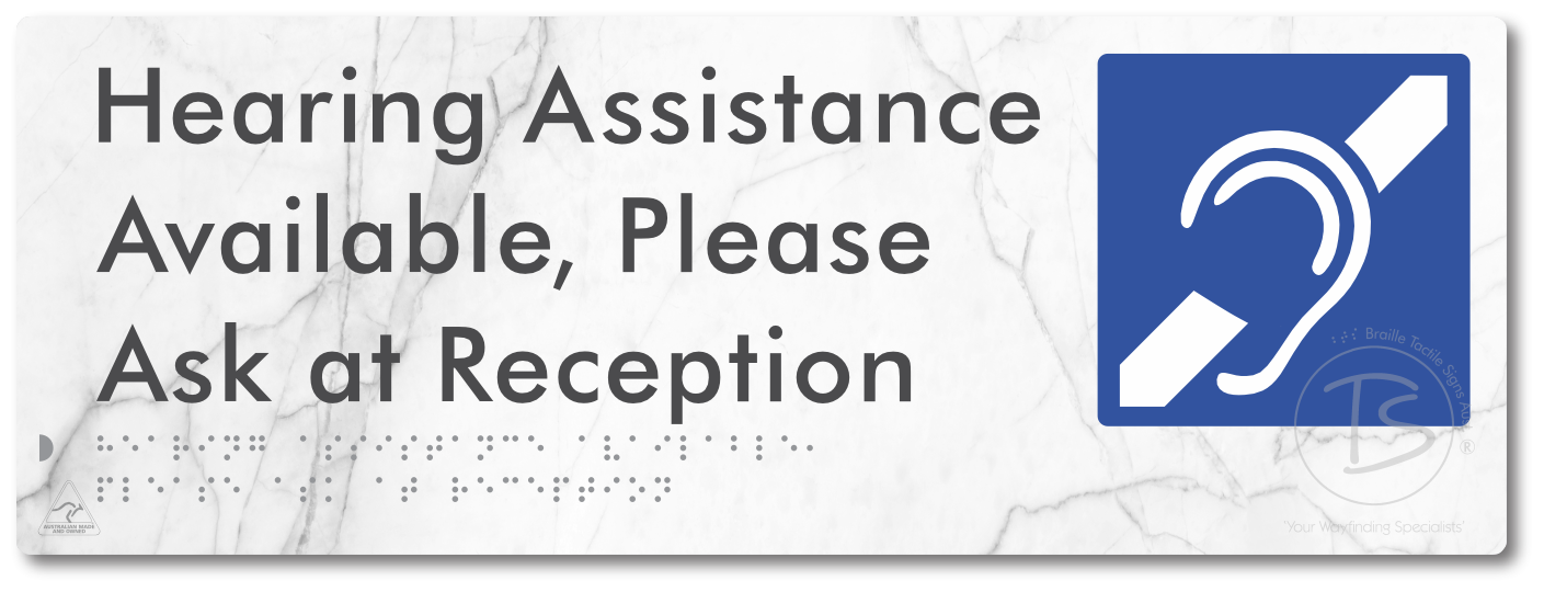 Hearing Assistance Available, Please Ask At Reception