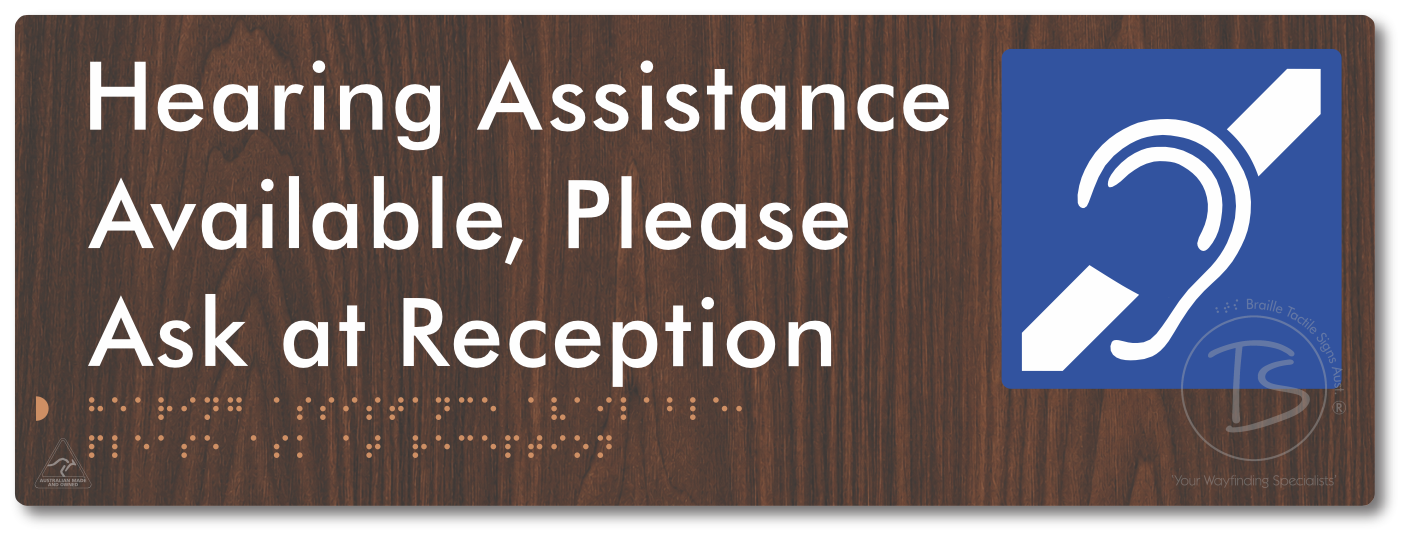 Hearing Assistance Available, Please Ask At Reception