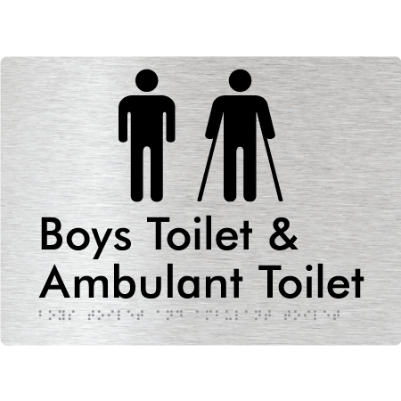 Boys Toilet & Ambulant Toilet - Braille Tactile Signs Aust.