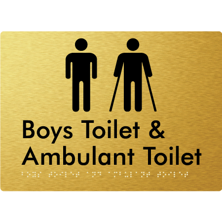 Boys Toilet & Ambulant Toilet - Braille Tactile Signs Aust.