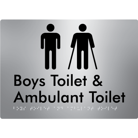 Boys Toilet & Ambulant Toilet - Braille Tactile Signs Aust.