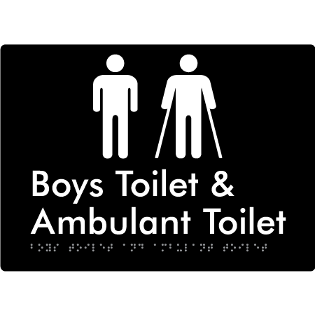 Boys Toilet & Ambulant Toilet - Braille Tactile Signs Aust.