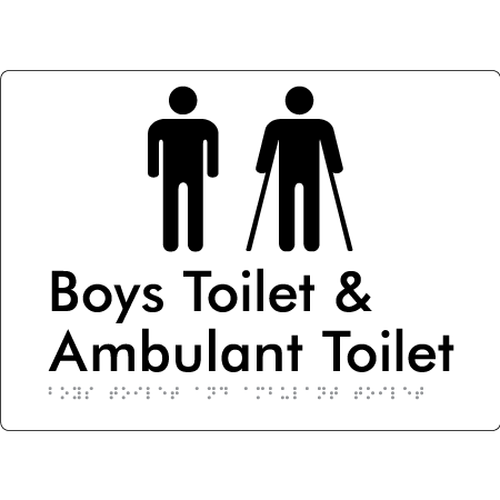 Boys Toilet & Ambulant Toilet - Braille Tactile Signs Aust.
