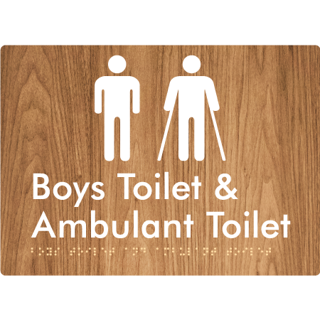 Boys Toilet & Ambulant Toilet - Braille Tactile Signs Aust.