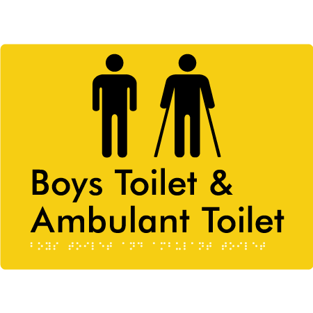 Boys Toilet & Ambulant Toilet - Braille Tactile Signs Aust.