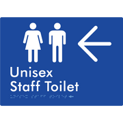 Unisex Staff Toilet w/ Large Arrow: - Braille Tactile Signs Aust.