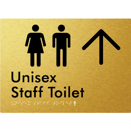 Unisex Staff Toilet w/ Large Arrow: - Braille Tactile Signs Aust.