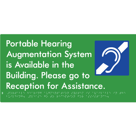 Portable Hearing Augmentation System is Available. Please go to Reception for Assistance.