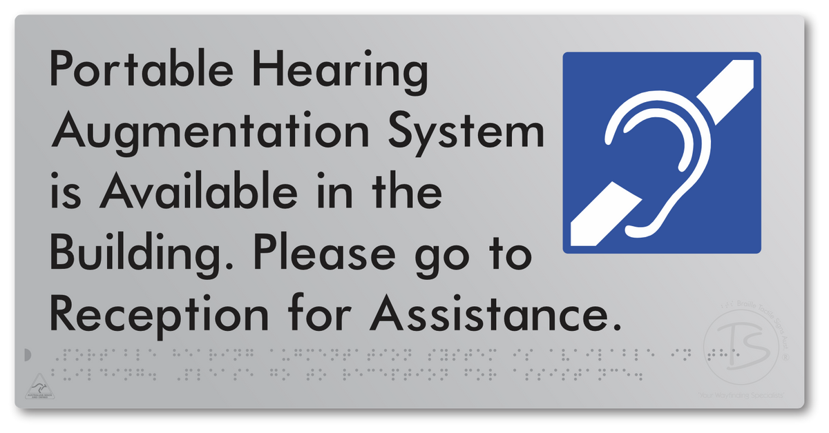 Portable Hearing Augmentation System is Available in the Building. Please go to Reception for Assistance.