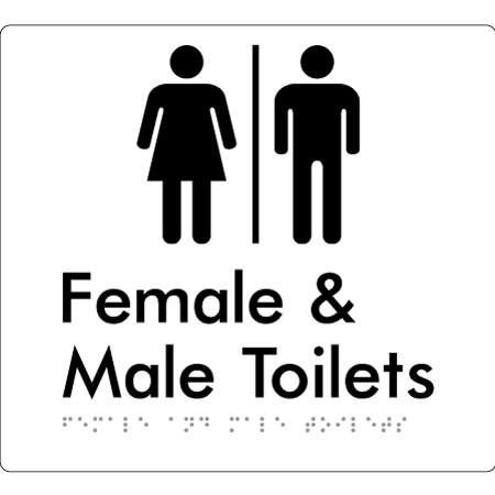 Female & Male Toilets with Air Lock - Braille Tactile Signs Aust.