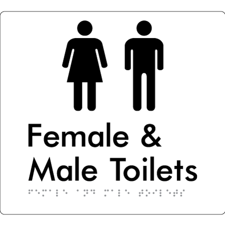 Female & Male Toilets - Braille Tactile Signs Aust.