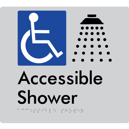Accessible Shower - Braille Tactile Signs Aust.