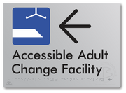 Accessible Adult Change Facility with Large Directional Arrow