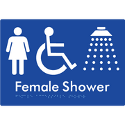 Female Accessible Shower - Braille Tactile Signs Aust.