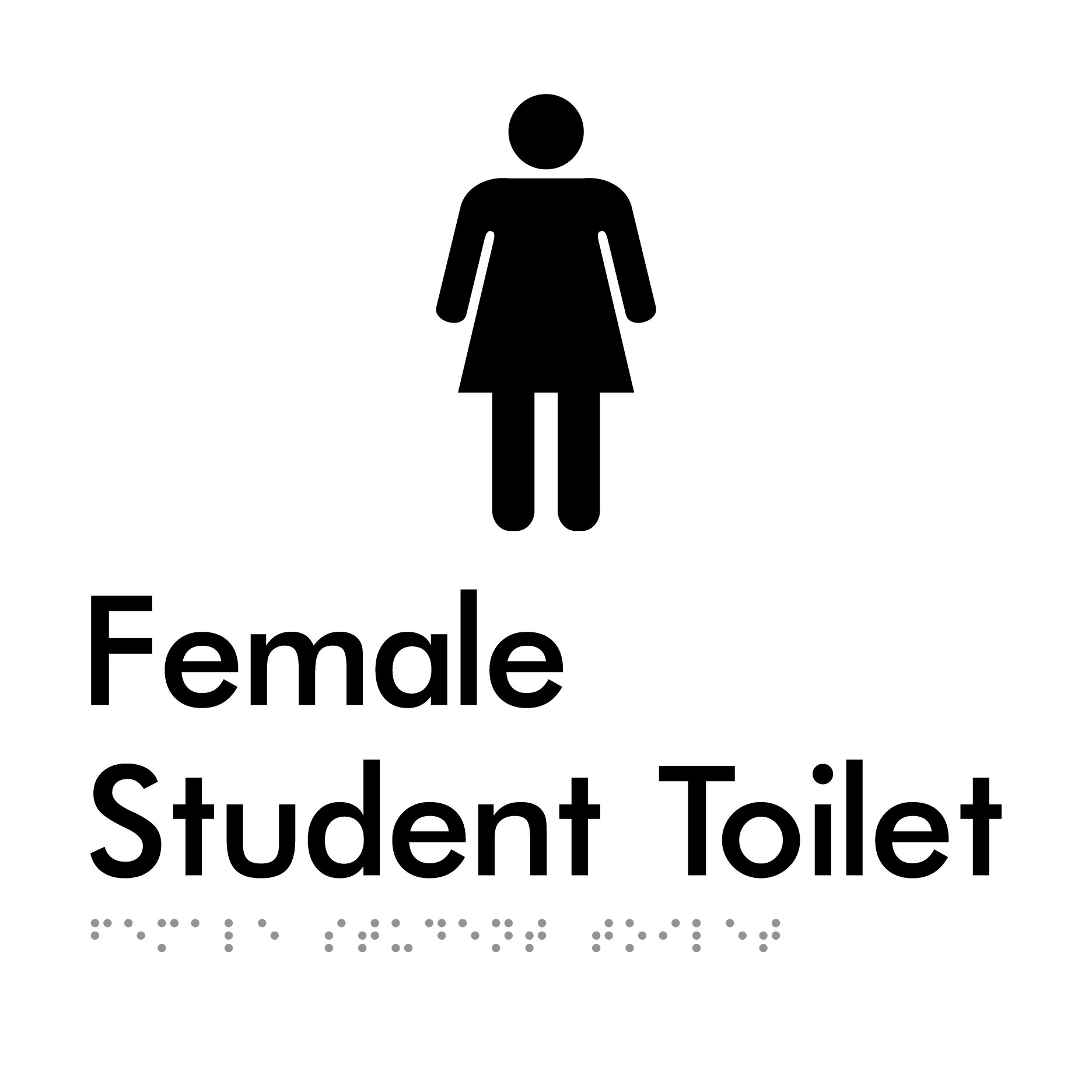 Female Student Toilet - Braille Tactile Signs Aust.