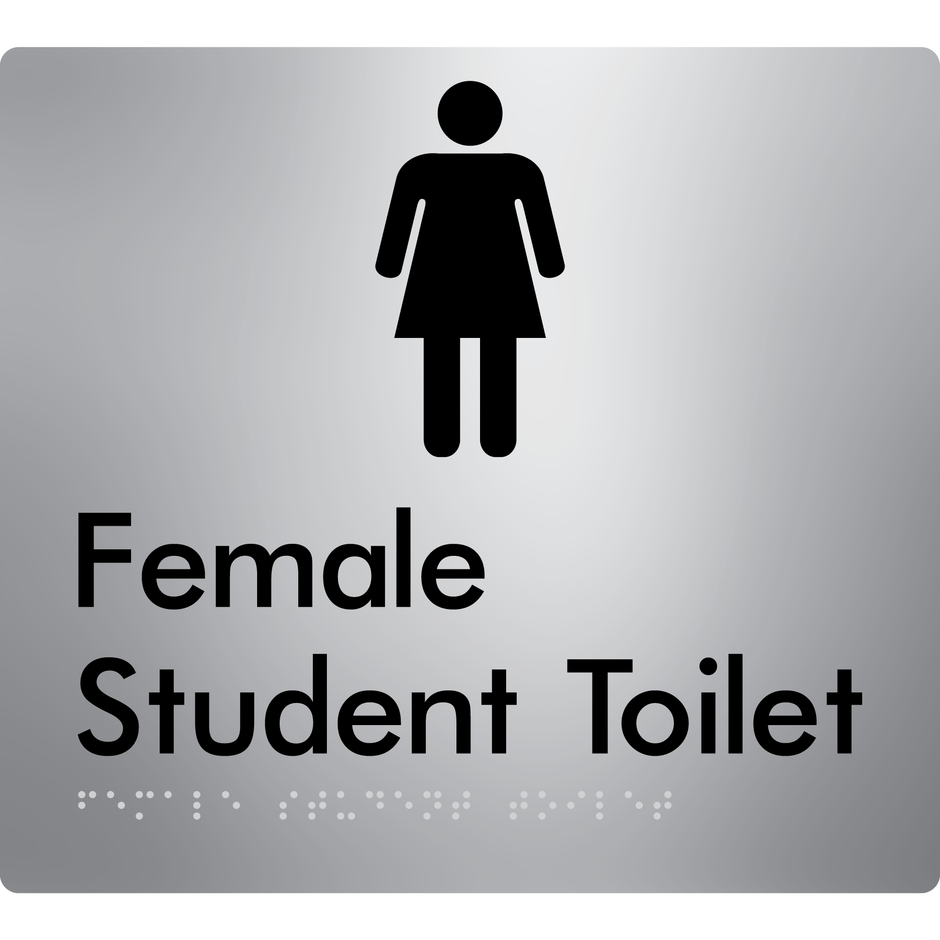Female Student Toilet - Braille Tactile Signs Aust.