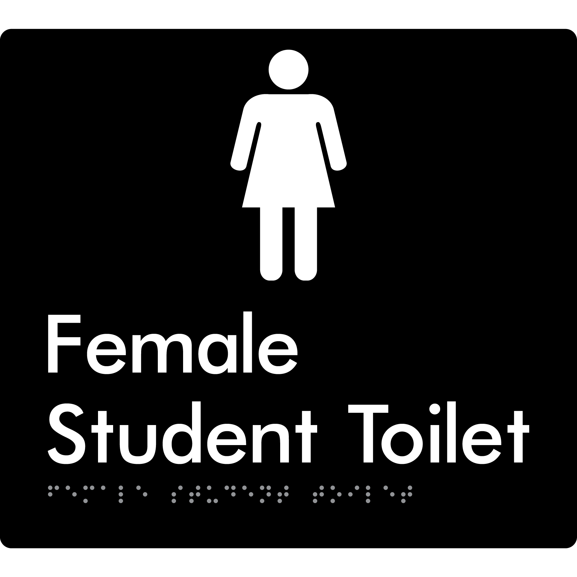 Female Student Toilet - Braille Tactile Signs Aust.