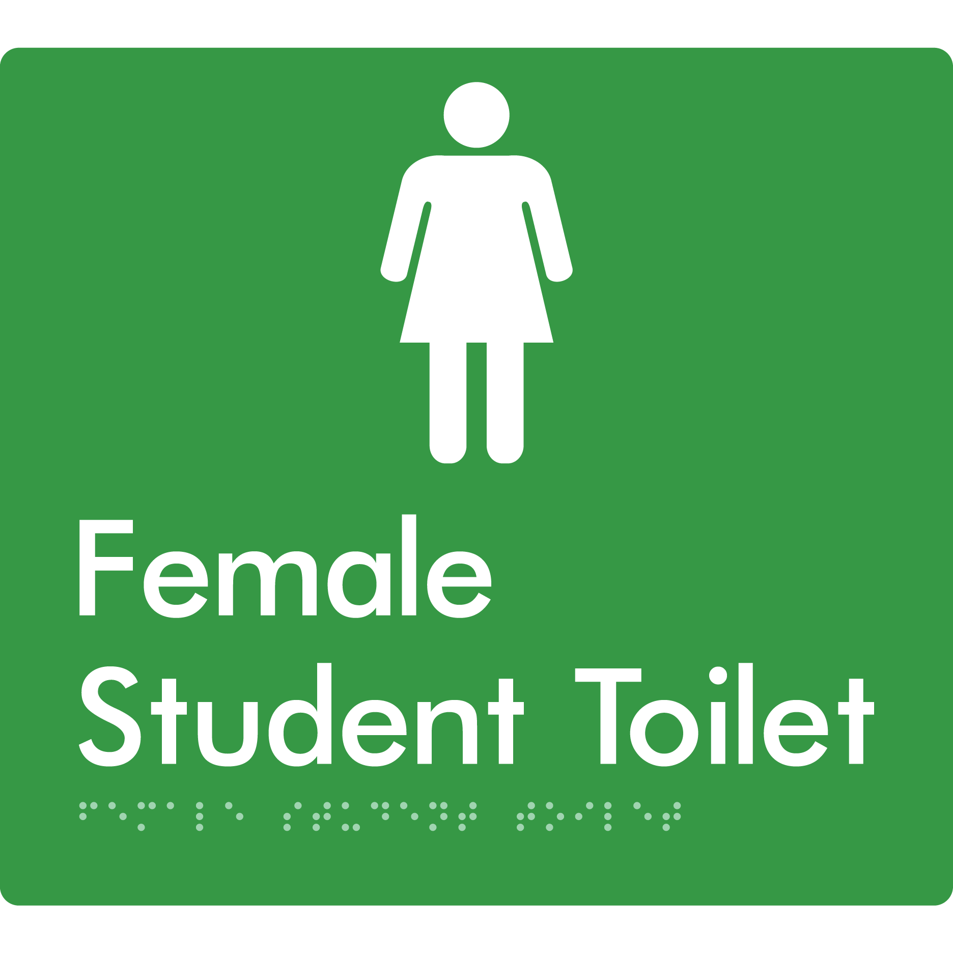 Female Student Toilet - Braille Tactile Signs Aust.