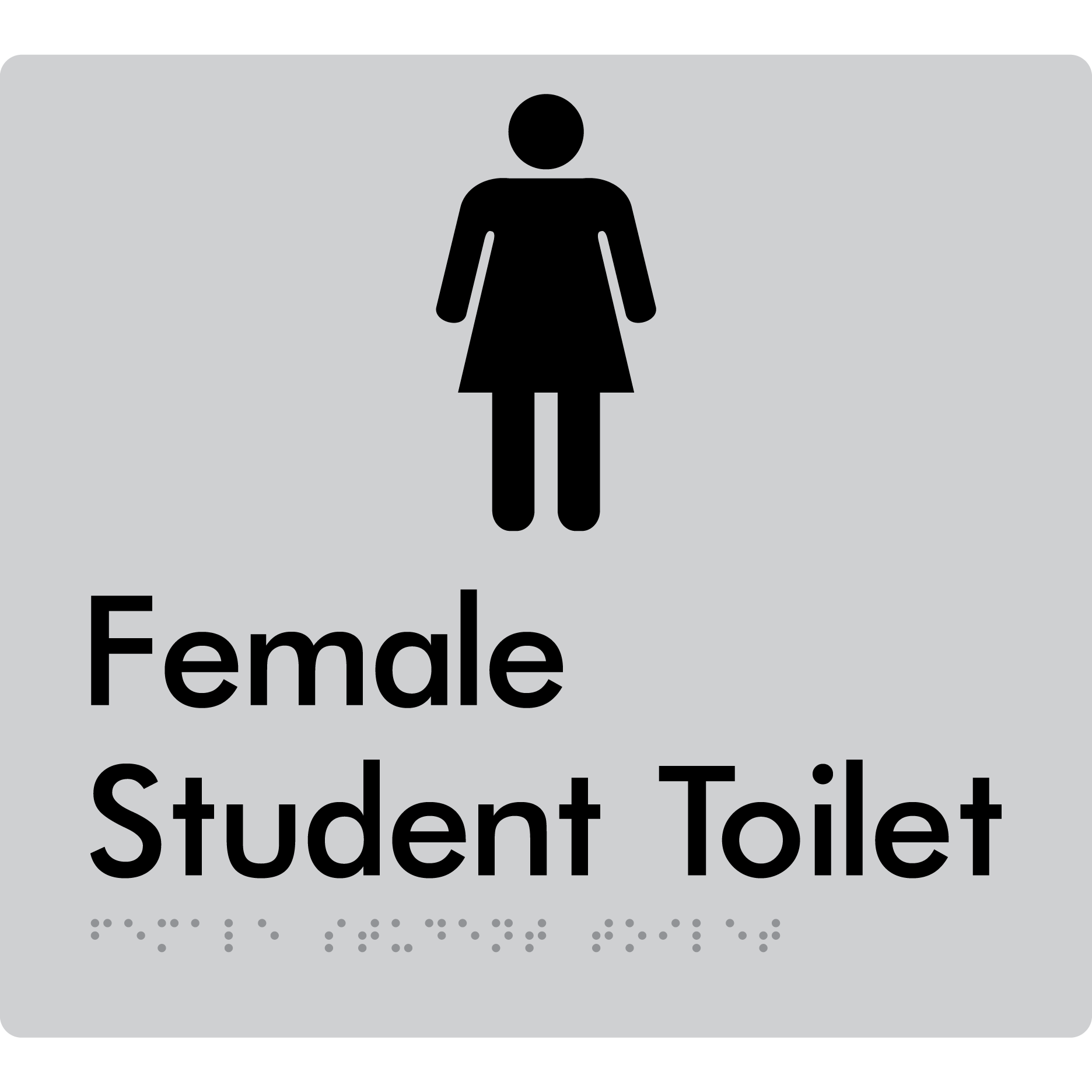 Female Student Toilet - Braille Tactile Signs Aust.