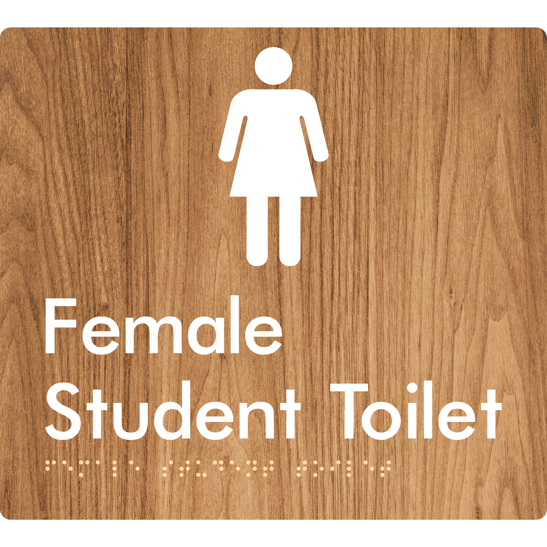Female Student Toilet - Braille Tactile Signs Aust.