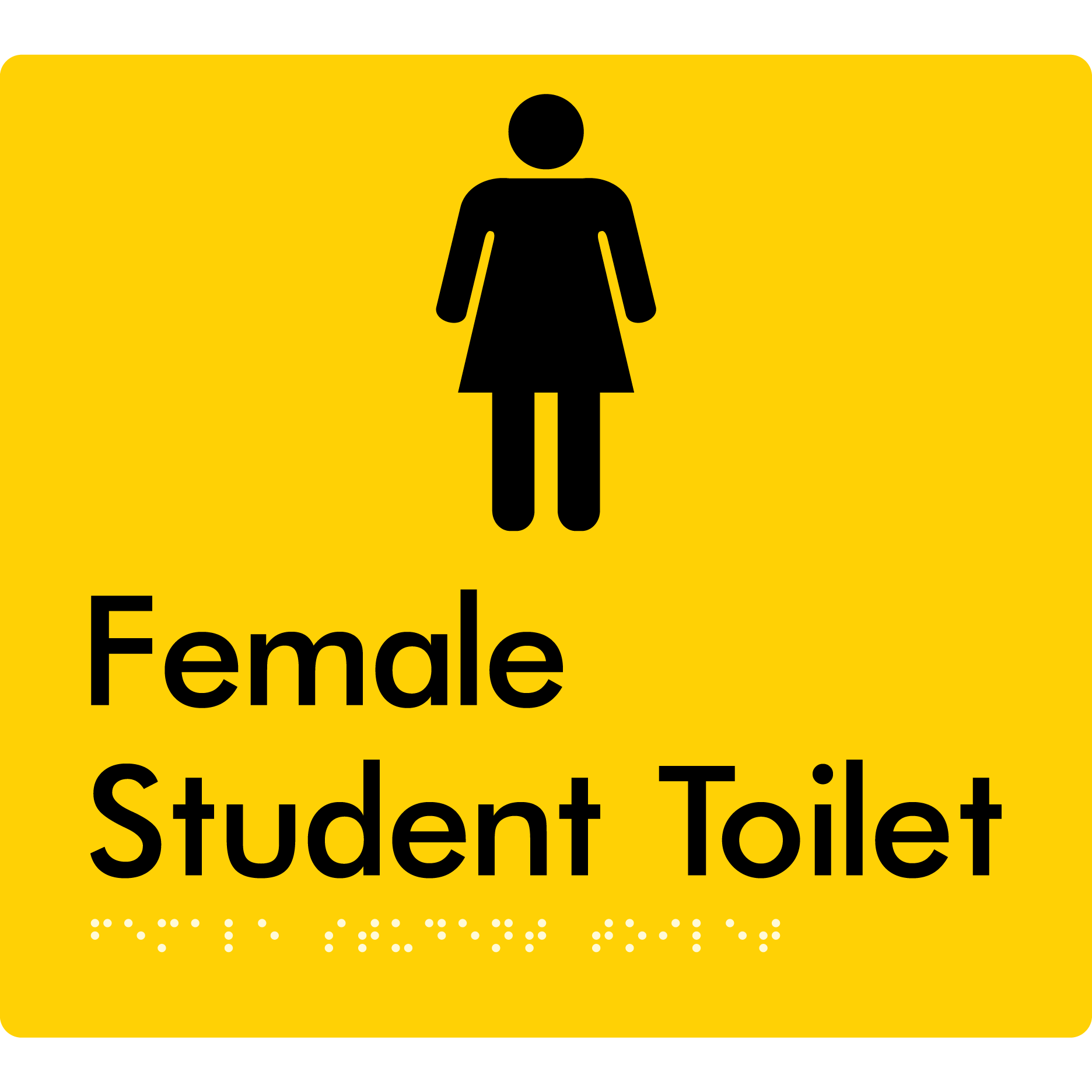 Female Student Toilet - Braille Tactile Signs Aust.