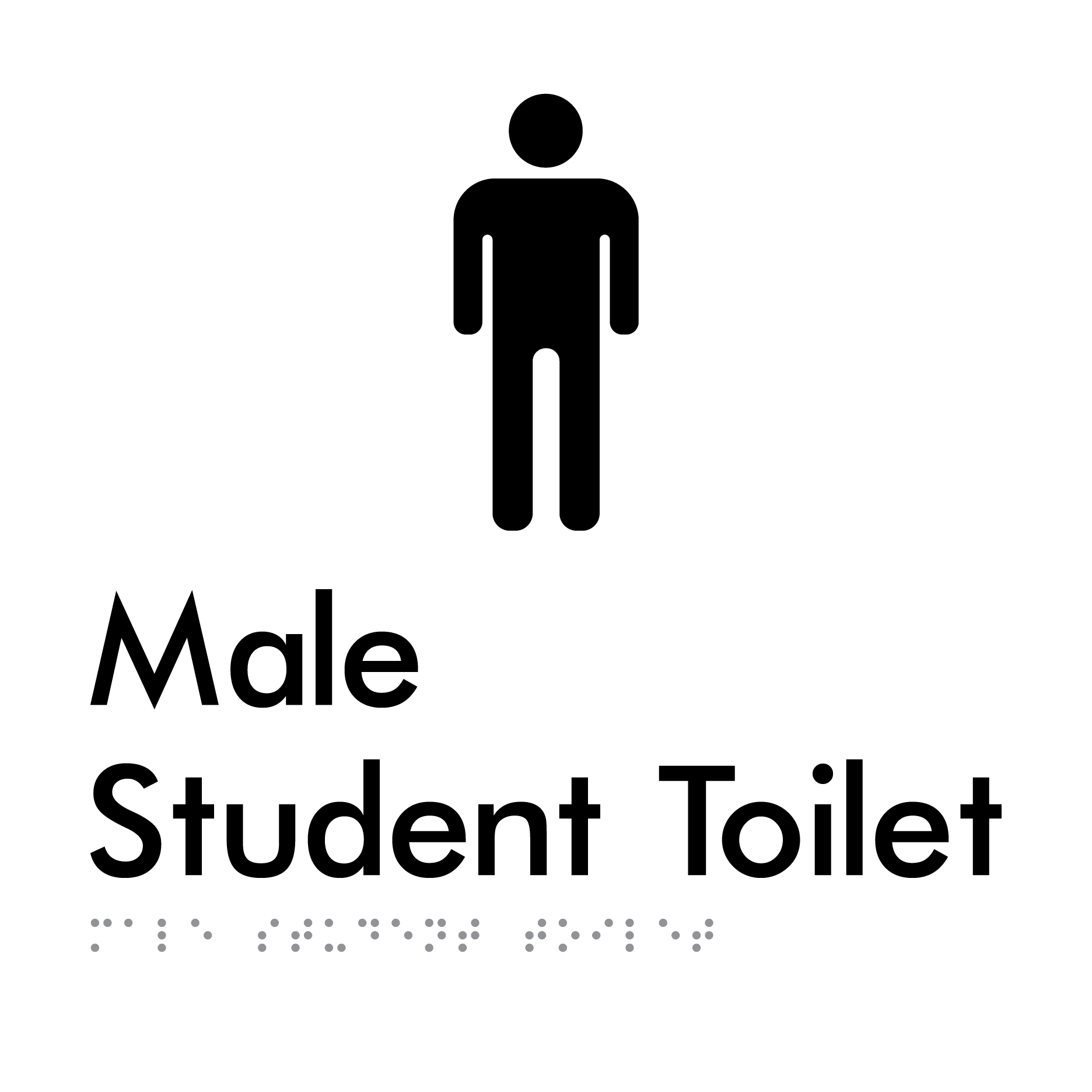 Male Student Toilet - Braille Tactile Signs Aust.