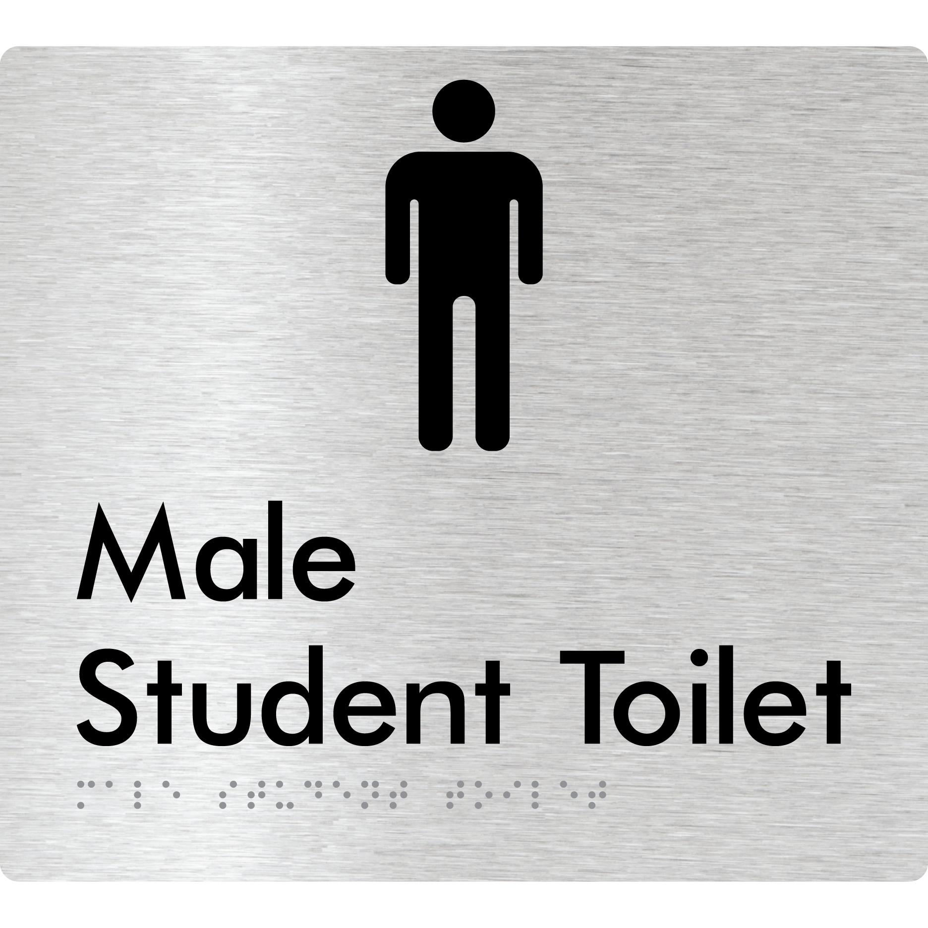 Male Student Toilet - Braille Tactile Signs Aust.