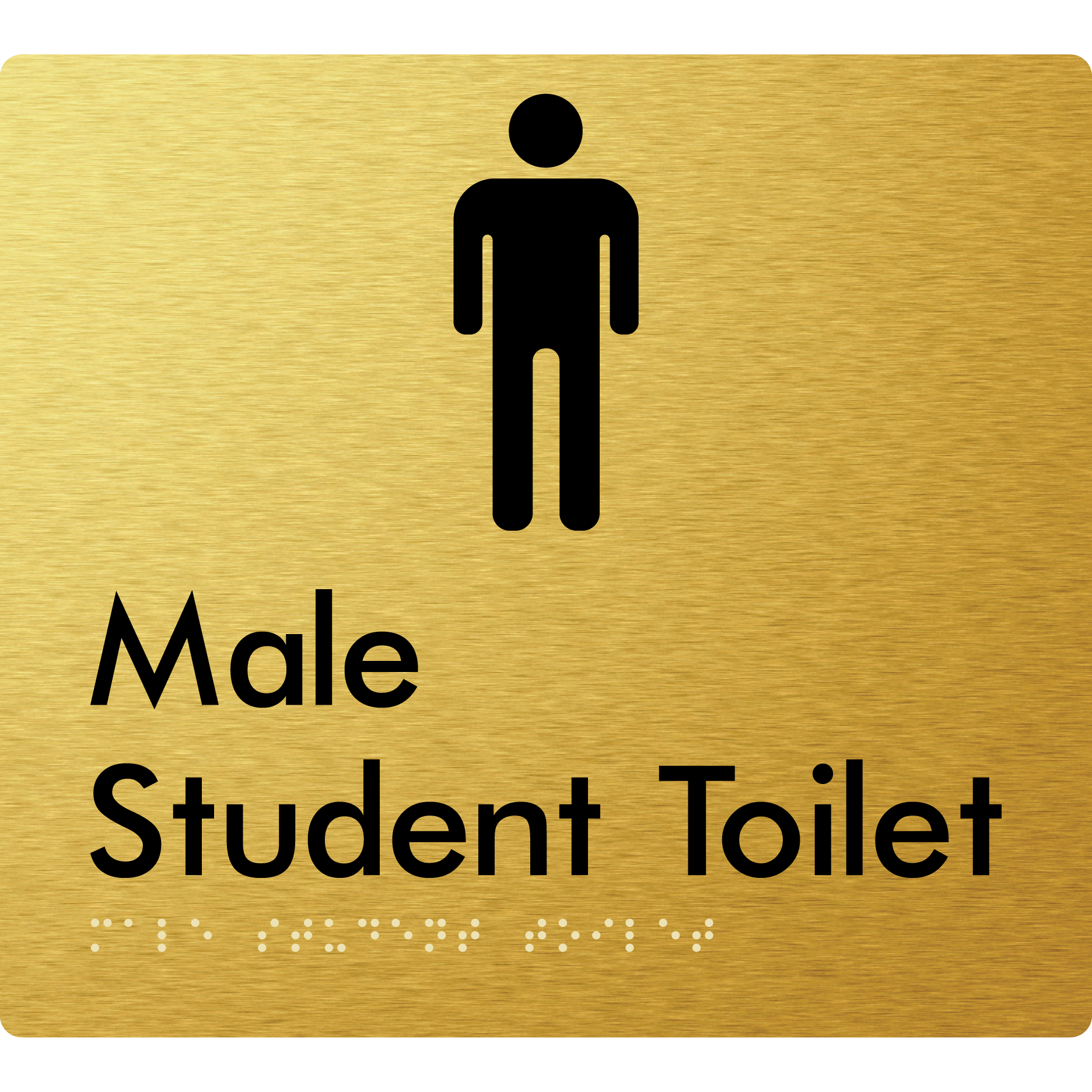 Male Student Toilet - Braille Tactile Signs Aust.