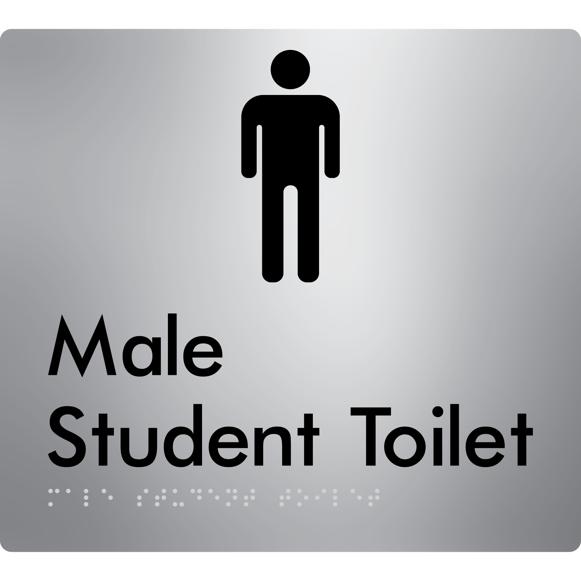 Male Student Toilet - Braille Tactile Signs Aust.