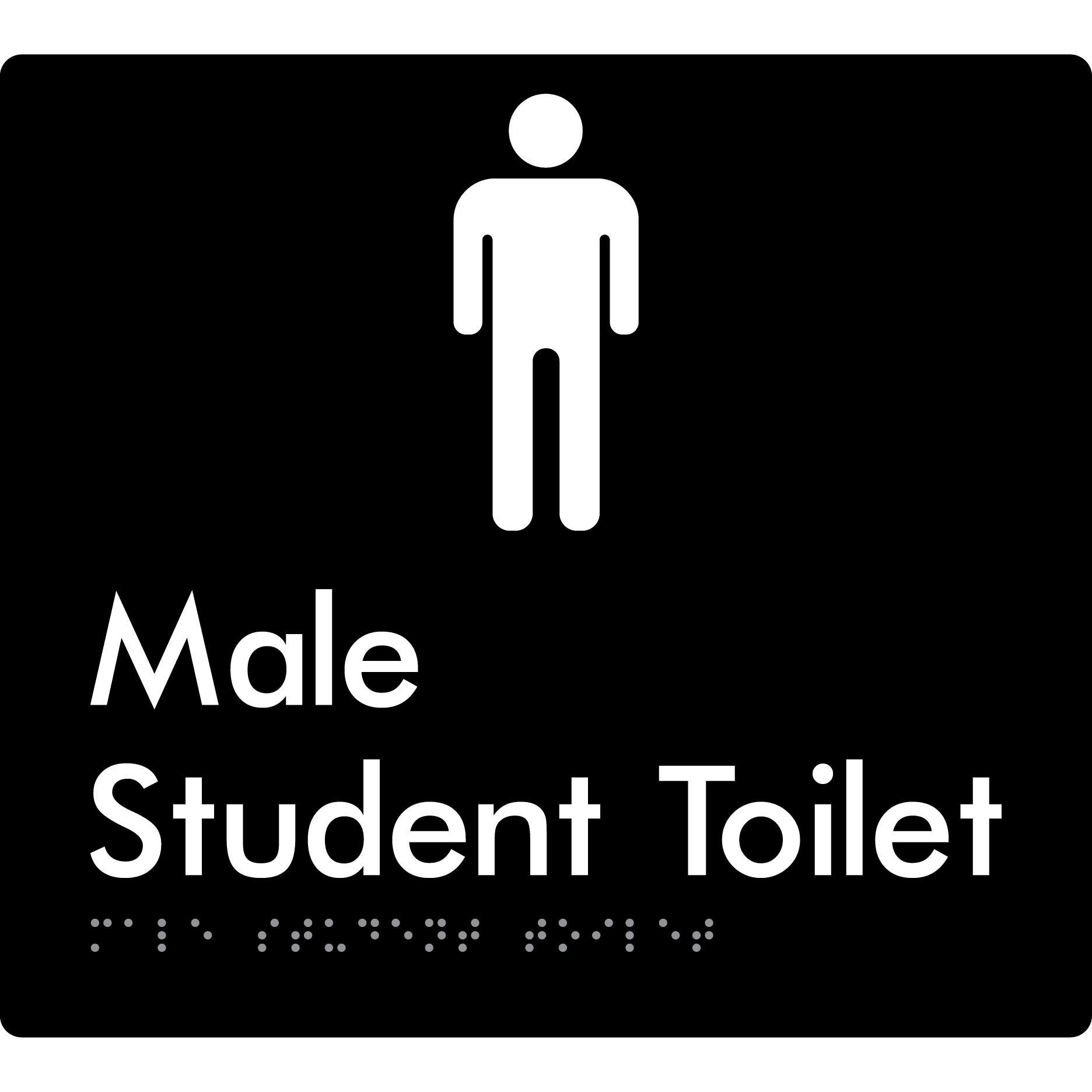 Male Student Toilet - Braille Tactile Signs Aust.