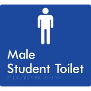 Male Student Toilet - Braille Tactile Signs Aust.