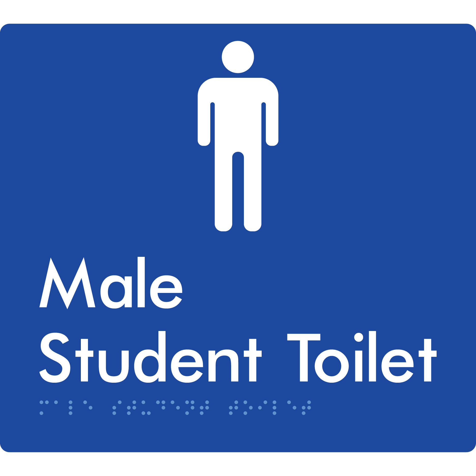 Male Student Toilet - Braille Tactile Signs Aust.