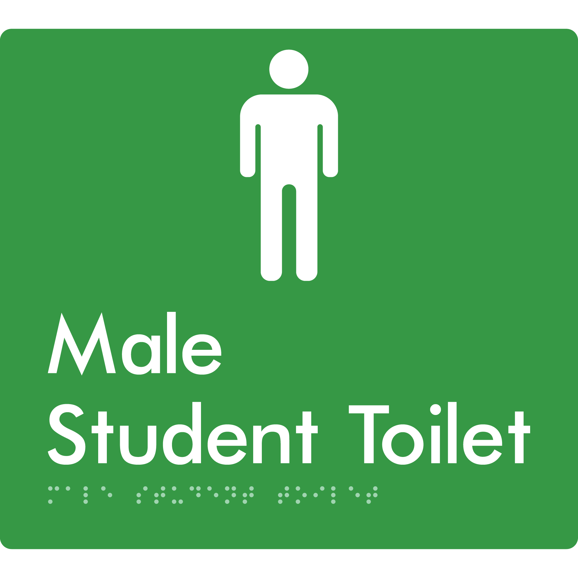 Male Student Toilet - Braille Tactile Signs Aust.