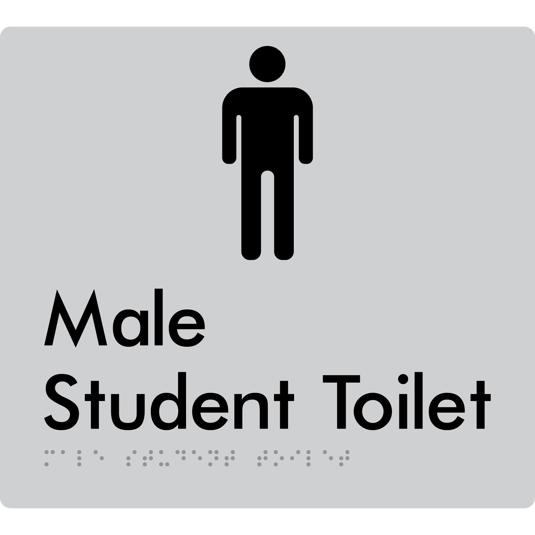 Male Student Toilet - Braille Tactile Signs Aust.