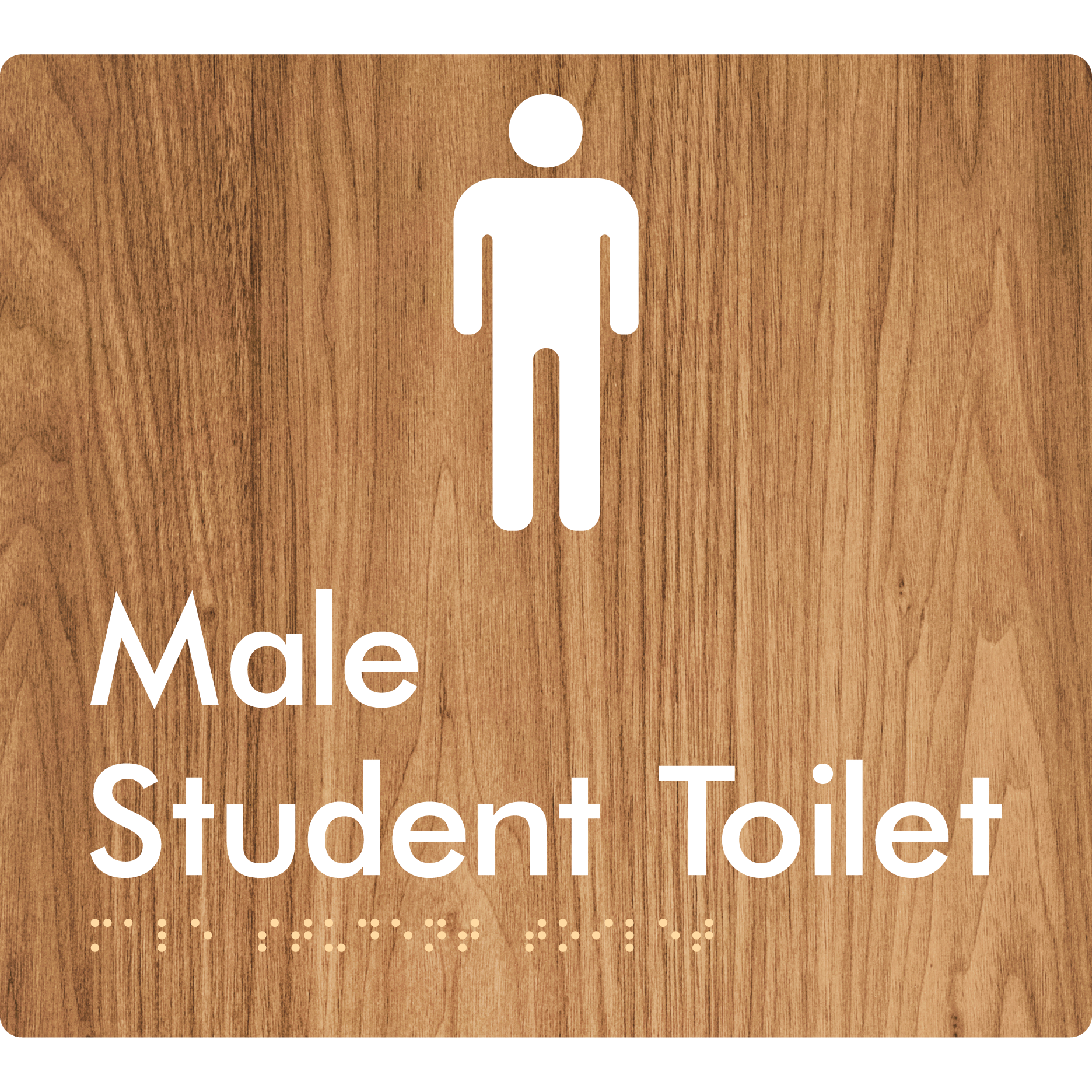 Male Student Toilet - Braille Tactile Signs Aust.