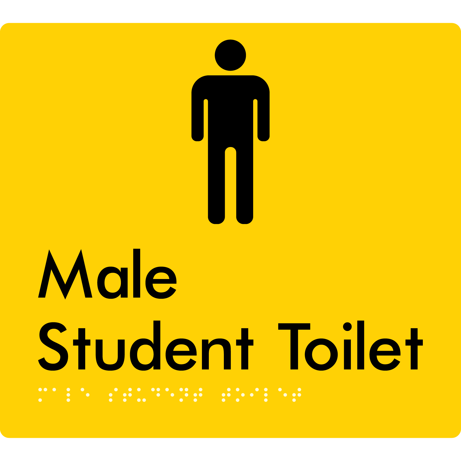 Male Student Toilet - Braille Tactile Signs Aust.