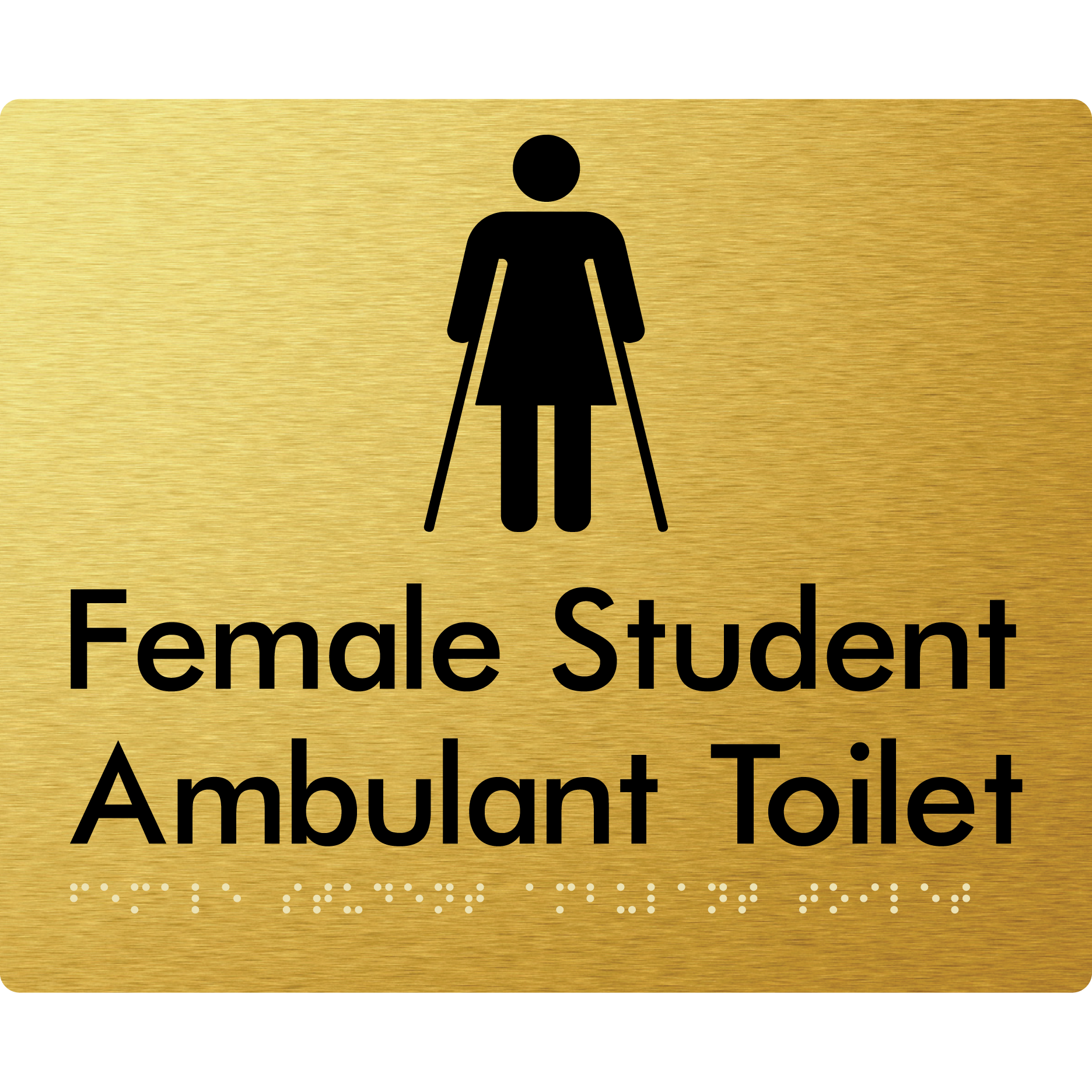 Female Student Ambulant Toilet - Braille Tactile Signs Aust.