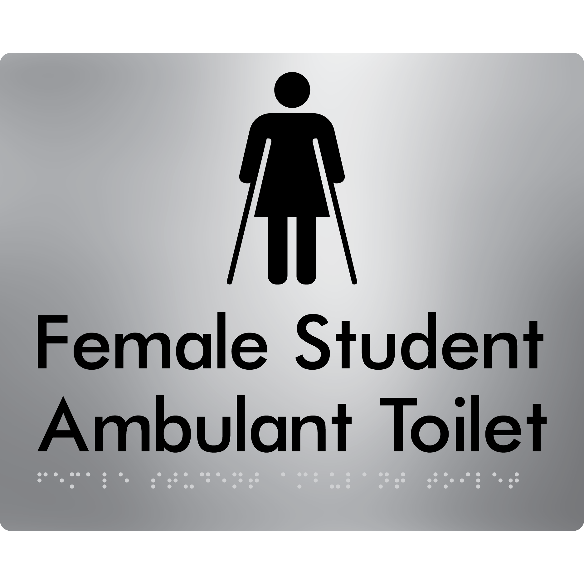 Female Student Ambulant Toilet - Braille Tactile Signs Aust.