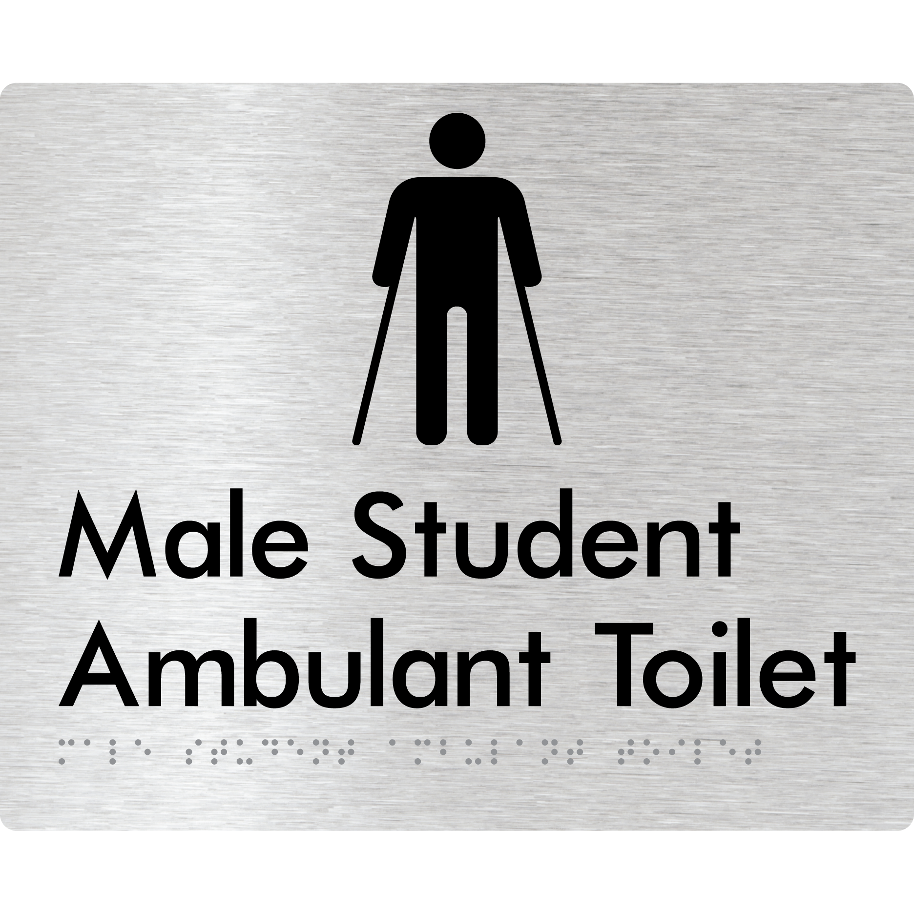 Male Student Ambulant Toilet - Braille Tactile Signs Aust.