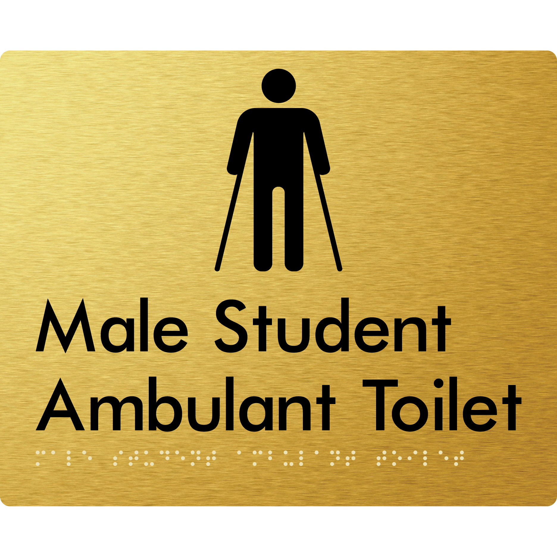Male Student Ambulant Toilet - Braille Tactile Signs Aust.