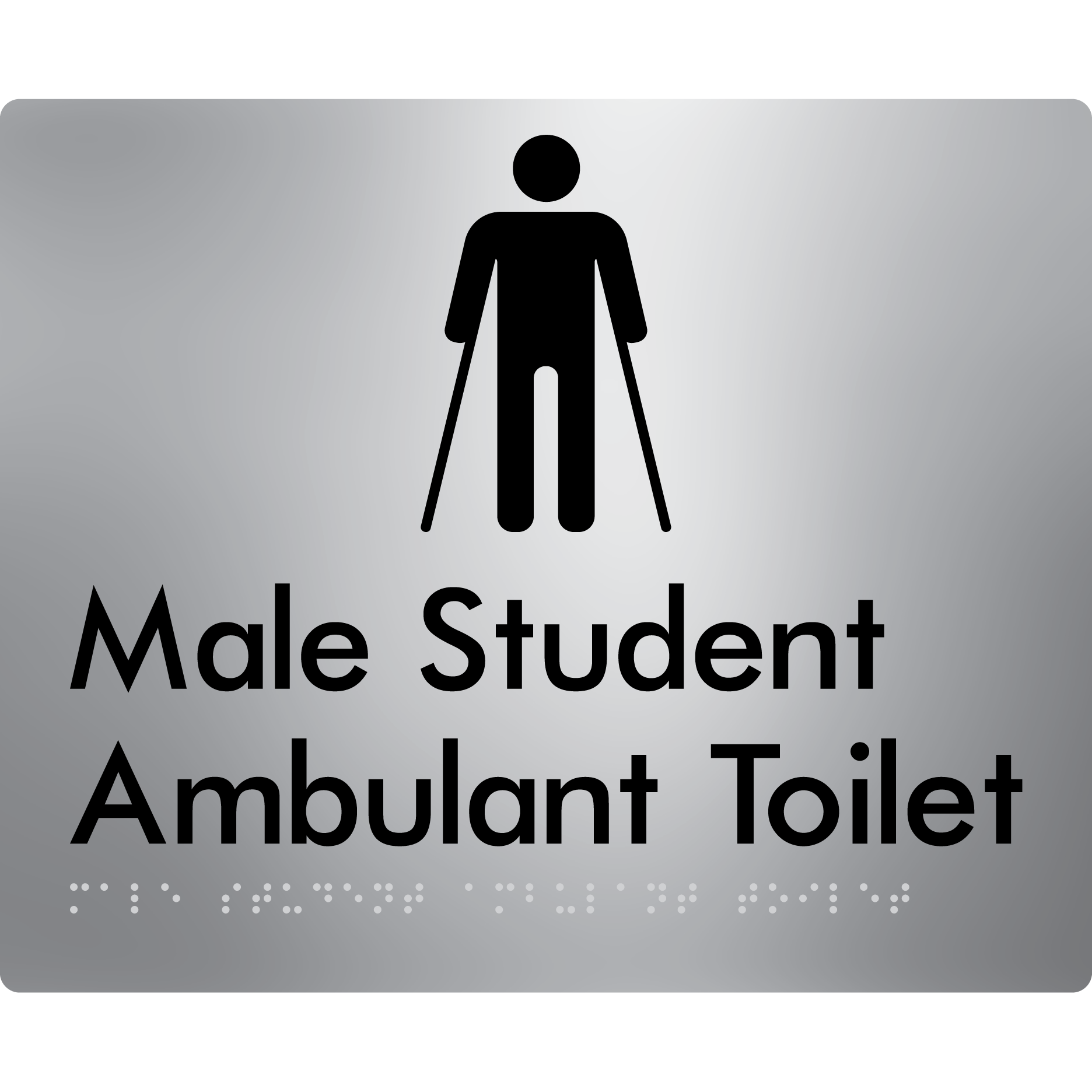 Male Student Ambulant Toilet - Braille Tactile Signs Aust.