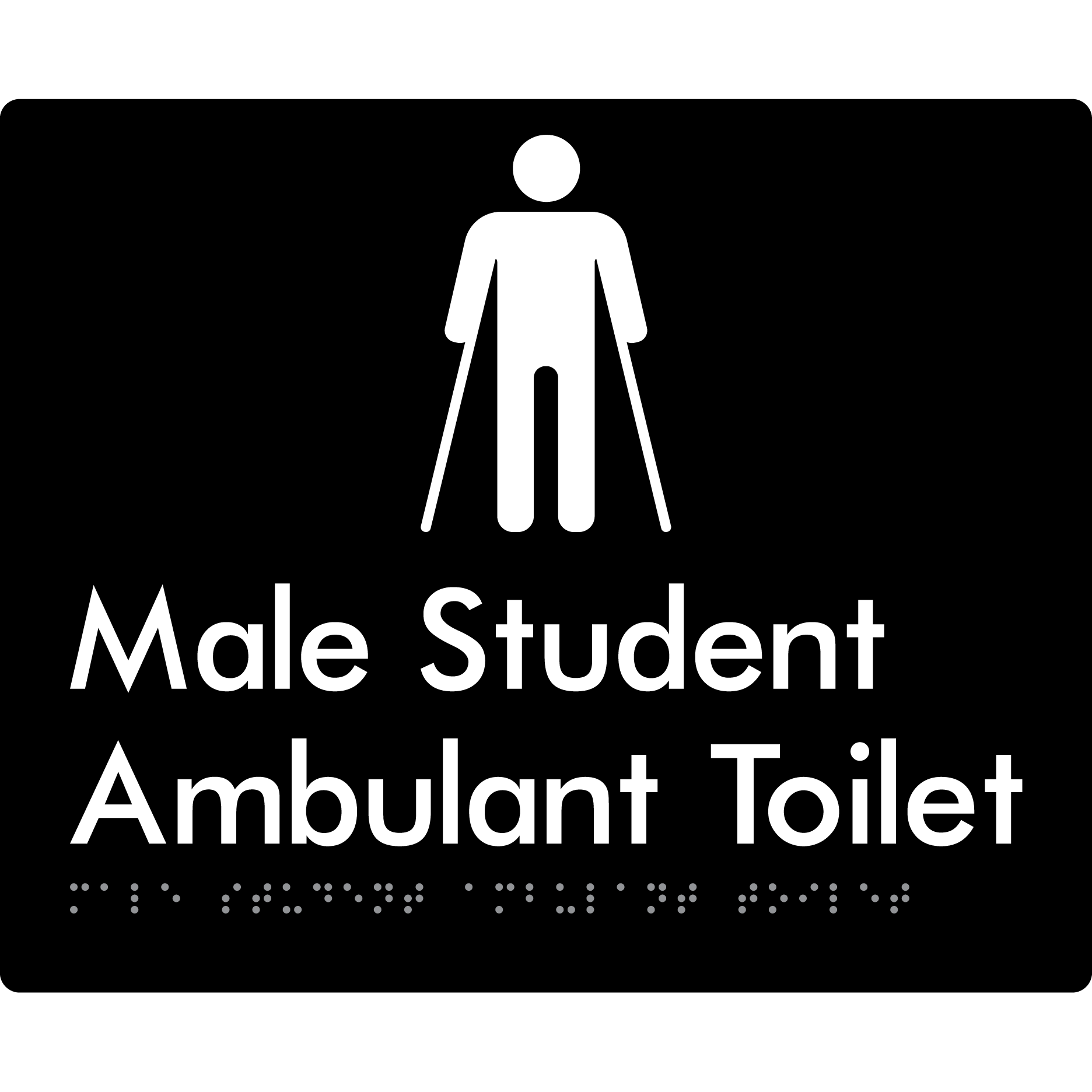 Male Student Ambulant Toilet - Braille Tactile Signs Aust.