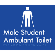 Male Student Ambulant Toilet - Braille Tactile Signs Aust.